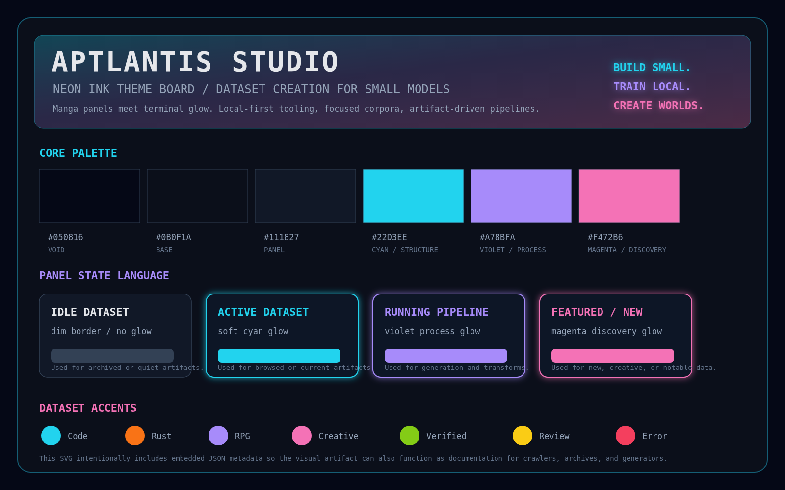 Theme panel mockup